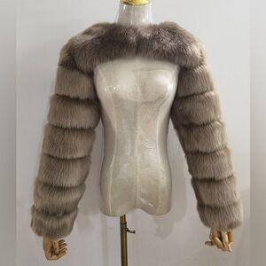 Faux Fur Bolero Puffer Fur